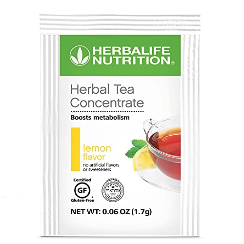 Herbalife TEAPACK Herbal Tea Concentrate - Lemon Flavor (30 Packets, 1.7g Each) | Metabolism Booster | Natural Ingredients | No Artificial Sweeteners | Gluten-Free | Perfect for Work, Travel & Active Lifestyle