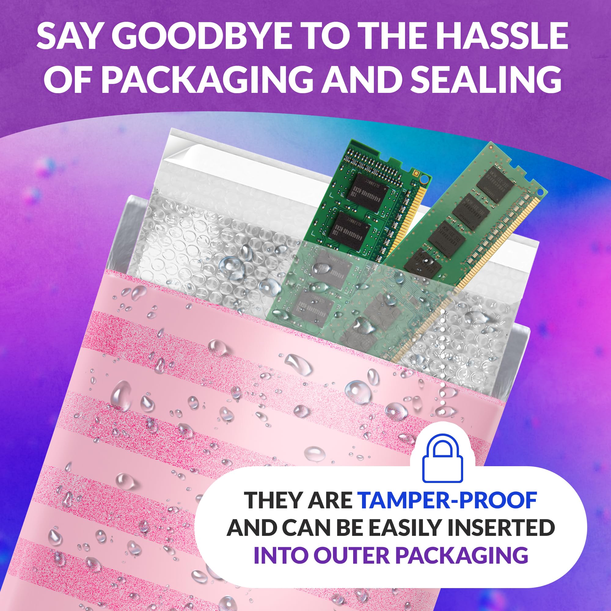 ABC Clear Bubble Mailers 12 x 11.5 Inches - 100 Pack Self-Seal Polyethylene Bubble Envelopes for Shipping, Packing & Protection | Perfect for Ecommerce, Small Business & Online Sellers | Waterproof Cushioned Mailing Bags for Jewelry, Electronics & Fragile Items