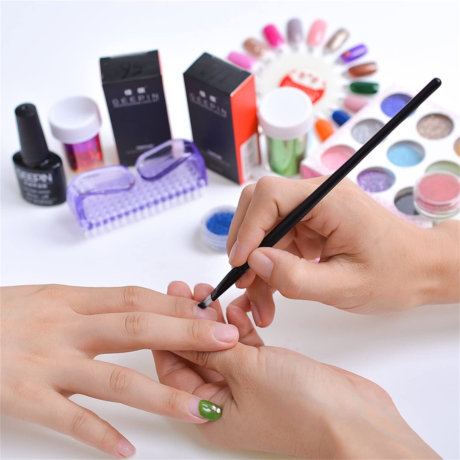 Multicolor Nail Brush for Hands & Feet - Durable Handle Grip Nail Scrubber, Toe Cleaner & Pedicure Tool - Perfect for Home Manicure, Salon Care & Travel Hygiene (1-Pack)