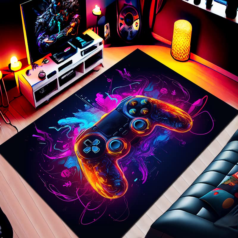 Gamer Rug - 36x24 Inches Game Controller Design Rug - Perfect for Game Room, Boys' Bedroom, and Gaming Enthusiast's Living Space