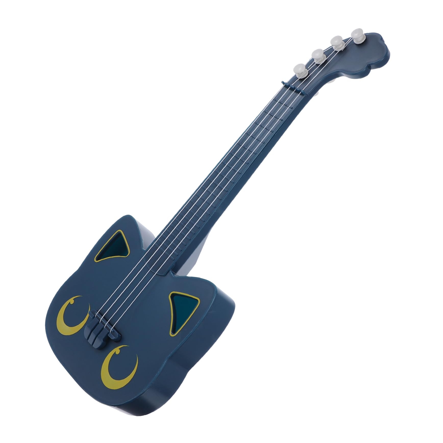 DIKACA Mini Ukulele Toy Guitar for Kids - Blue Plastic Portable Instrument for Play & Learning