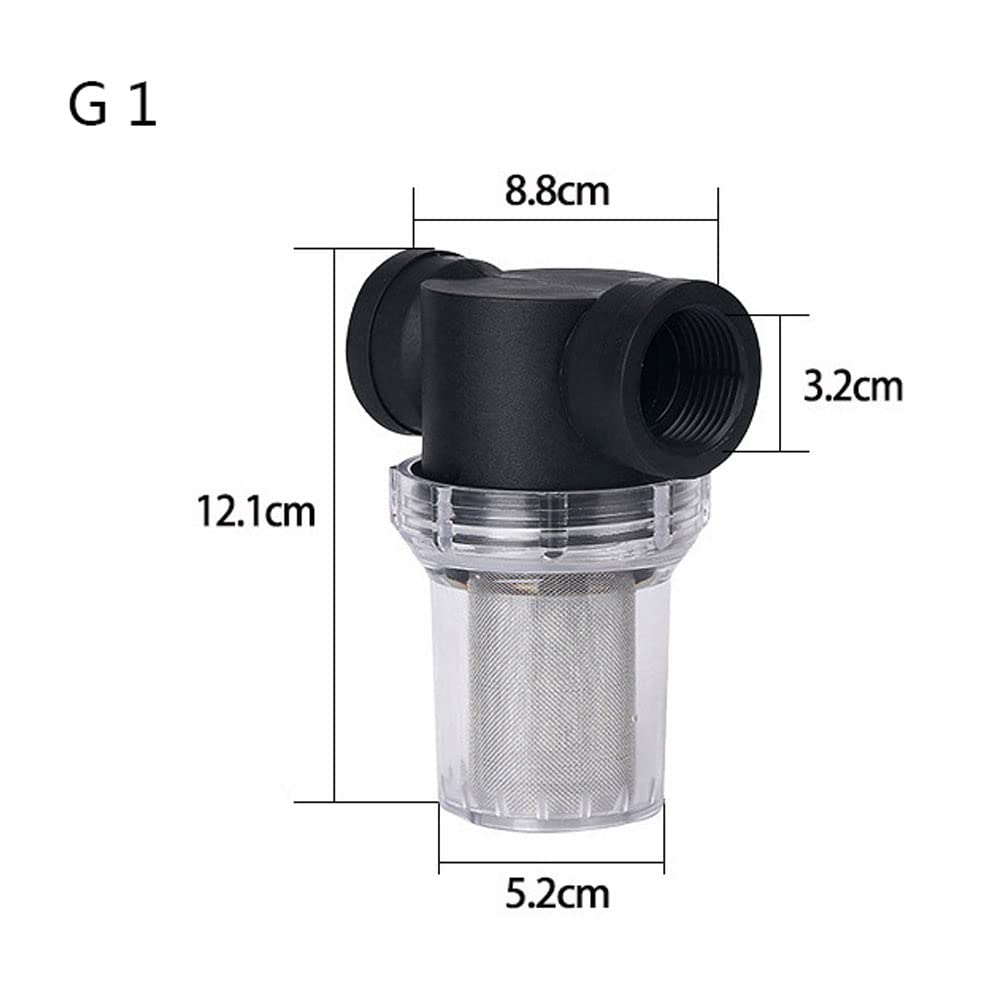 1PCS G1 20 Mesh Plastic Transparent Garden Water Filter for Irrigation System, Aquaculture & Household Water Pipes - Perfect for Drip Irrigation, Fish Ponds & Home Water Filtration