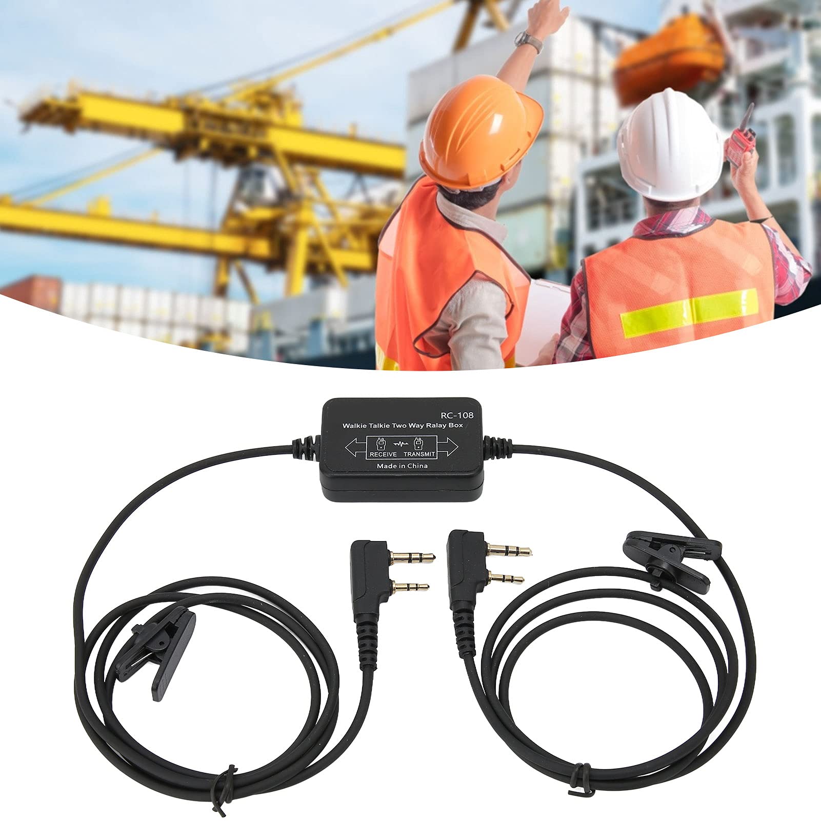 RC-108 Relay Box - Two-Way Radio Repeater for Handheld Walkie Talkies | Portable Intercom System for Clear Communication in Outdoor, Construction & Security Scenes