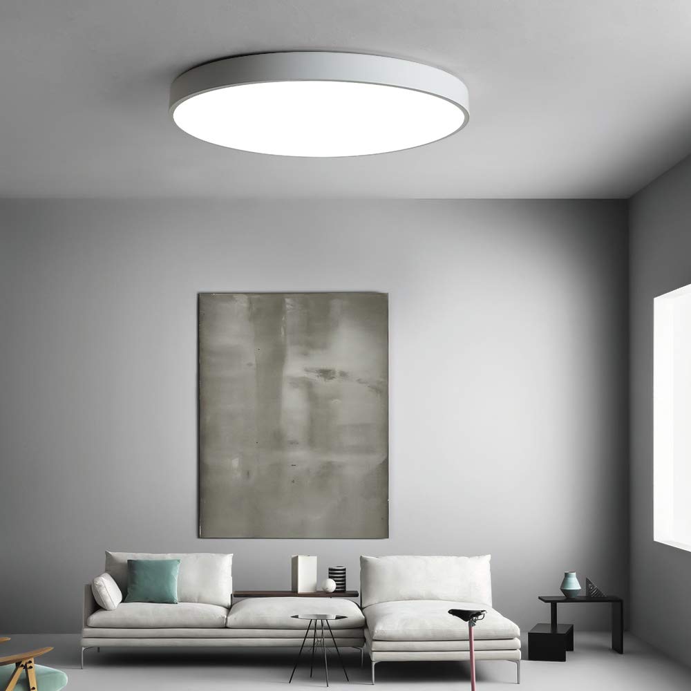 24 Inch Flush Mount LED Ceiling Light - Round Dimmable Panel Light Fixture with Remote Control, 48W (260W Equivalent), 2880lm, 2800-6500K Color Changing, 90 Ra+, for Bedroom, Living Room, Kitchen, Office Lighting