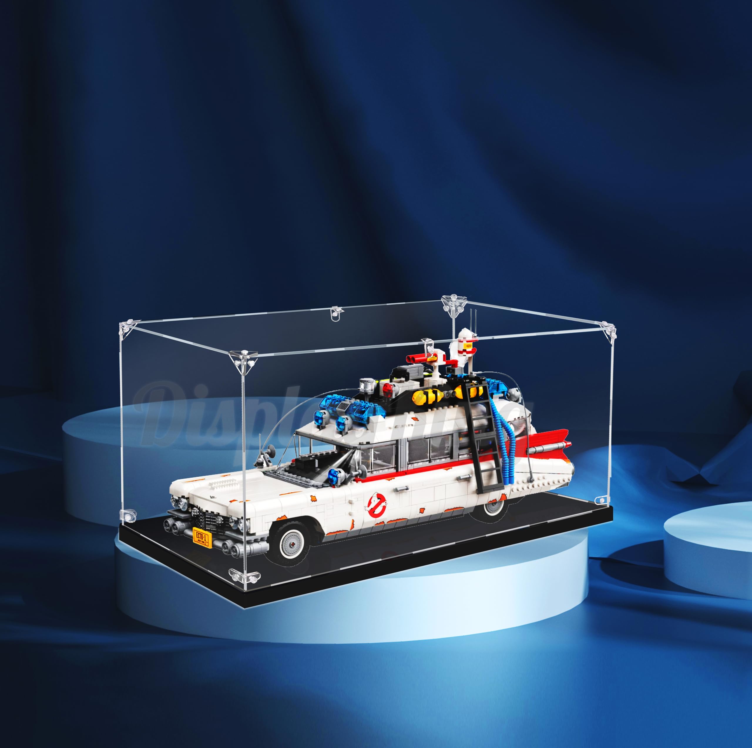 Acrylic Display Case with Screw for Lego Ghostbusters ECTO-1 10274 Set - Protective Showcase for Collectible Building Blocks (Lego Not Included) - Perfect for Home Office Decoration & Toy Collection Display (US Stock)