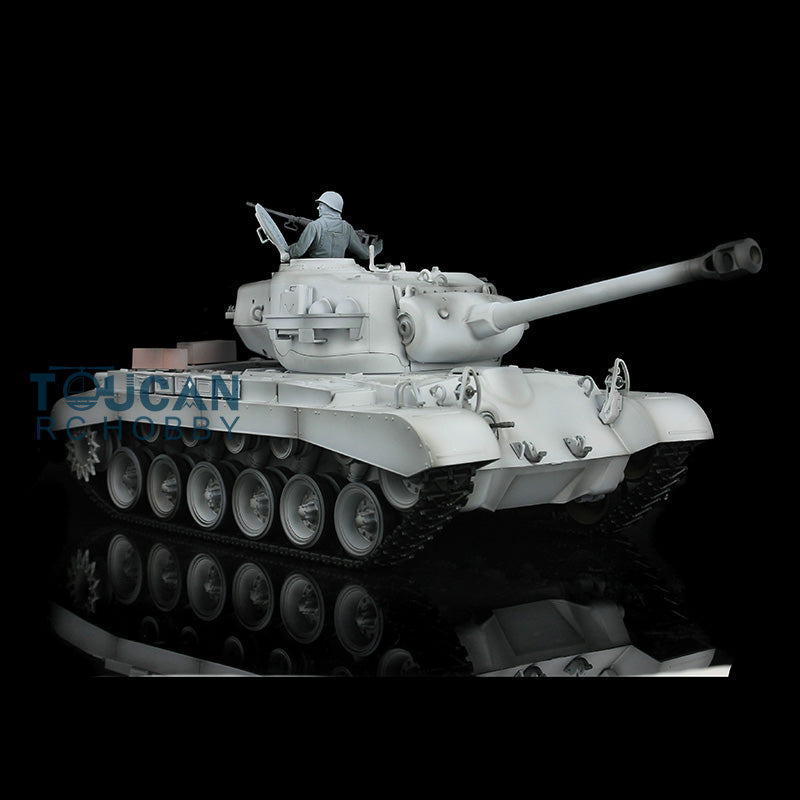 1/16 Scale Henglong 7.0 Version M26 Pershing Radio Control Tank - R/C Military Model with Smoke, BB Shooting, Engine Sound & Moving Wheels - Perfect for Collectors, Hobbyists & Battle Simulation Scenes