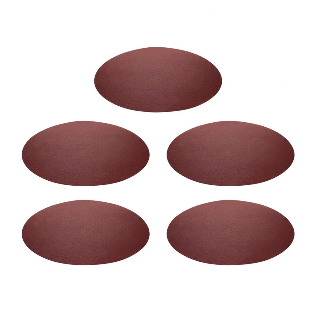 **Auniwaig 12 Inch 100/180 Grit Sanding Discs - PSA Backing, No-Hole, Aluminum Oxide, 5-Pack - Perfect for Metal, Wood, Plastic, Leather & Rubber - Ideal for Orbital Sanders & DIY Projects**