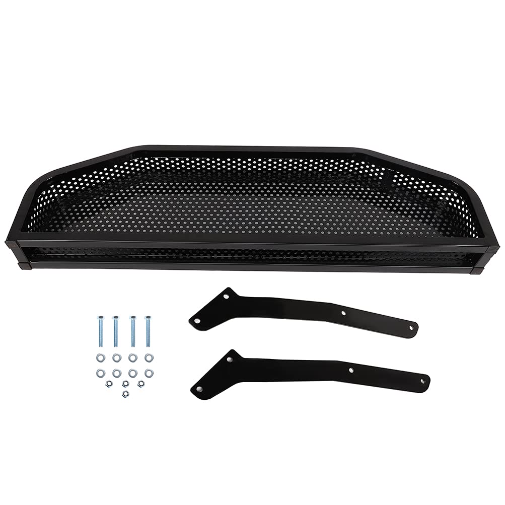 ECCPP Front Steel Storage Basket with Mounting Brackets for EZGO TXT Golf Carts - Black | Extra Storage Space for Golf Clubs, Balls & Accessories | Perfect for Golf Courses & Outdoor Adventures