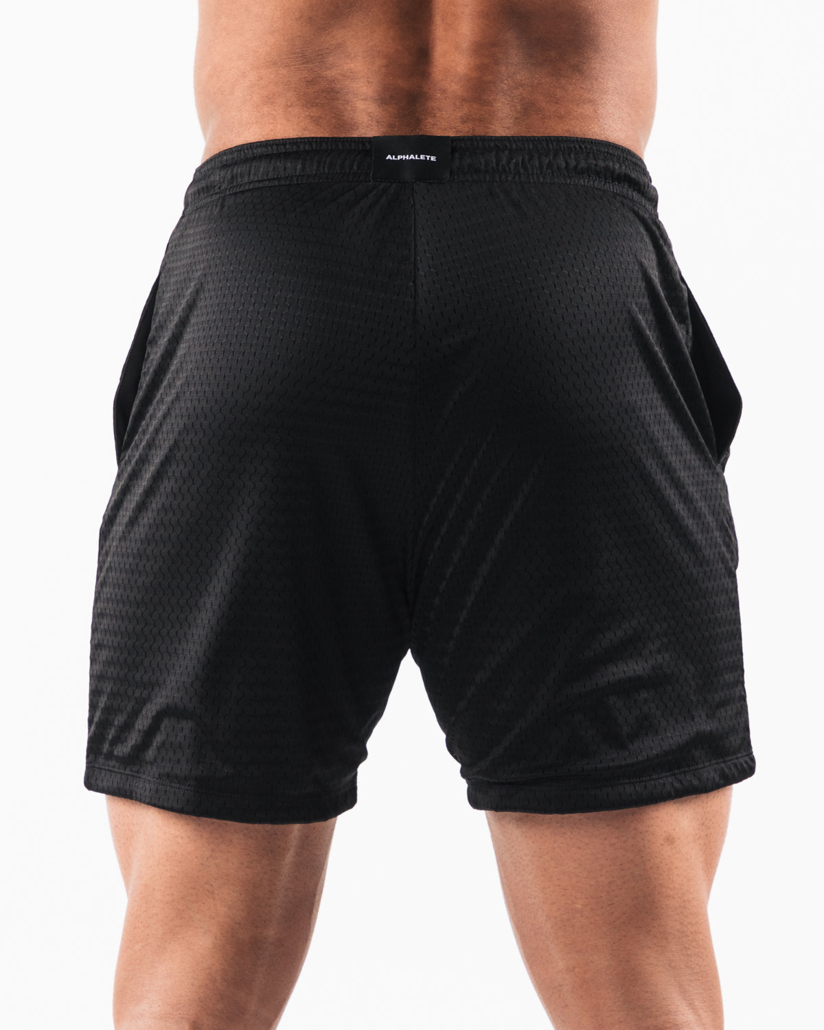 LDB Men's 6-Inch Mesh Shorts - Breathable Quick-Dry Athletic Running Shorts for Gym, Workout & Casual Wear - Black