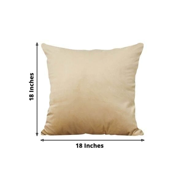2 Pack Velvet 18x18 Inch Square Throw Pillow Covers - Soft Decorative Cushion Cases for Sofa, Bed, Living Room & Home Decor