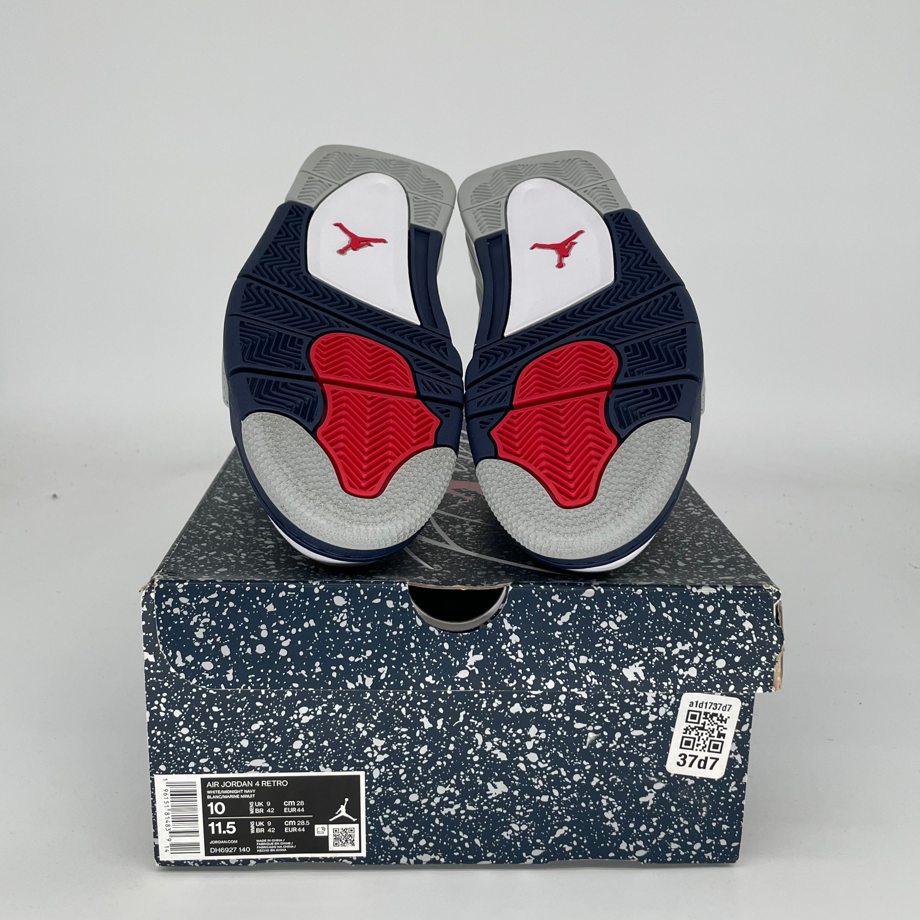 AIR JORDAN 4 Retro Midnight Navy Men's Basketball Shoes Size 10 - DH6927-140 | Authentic Sneakers for Streetwear & Casual Outfits