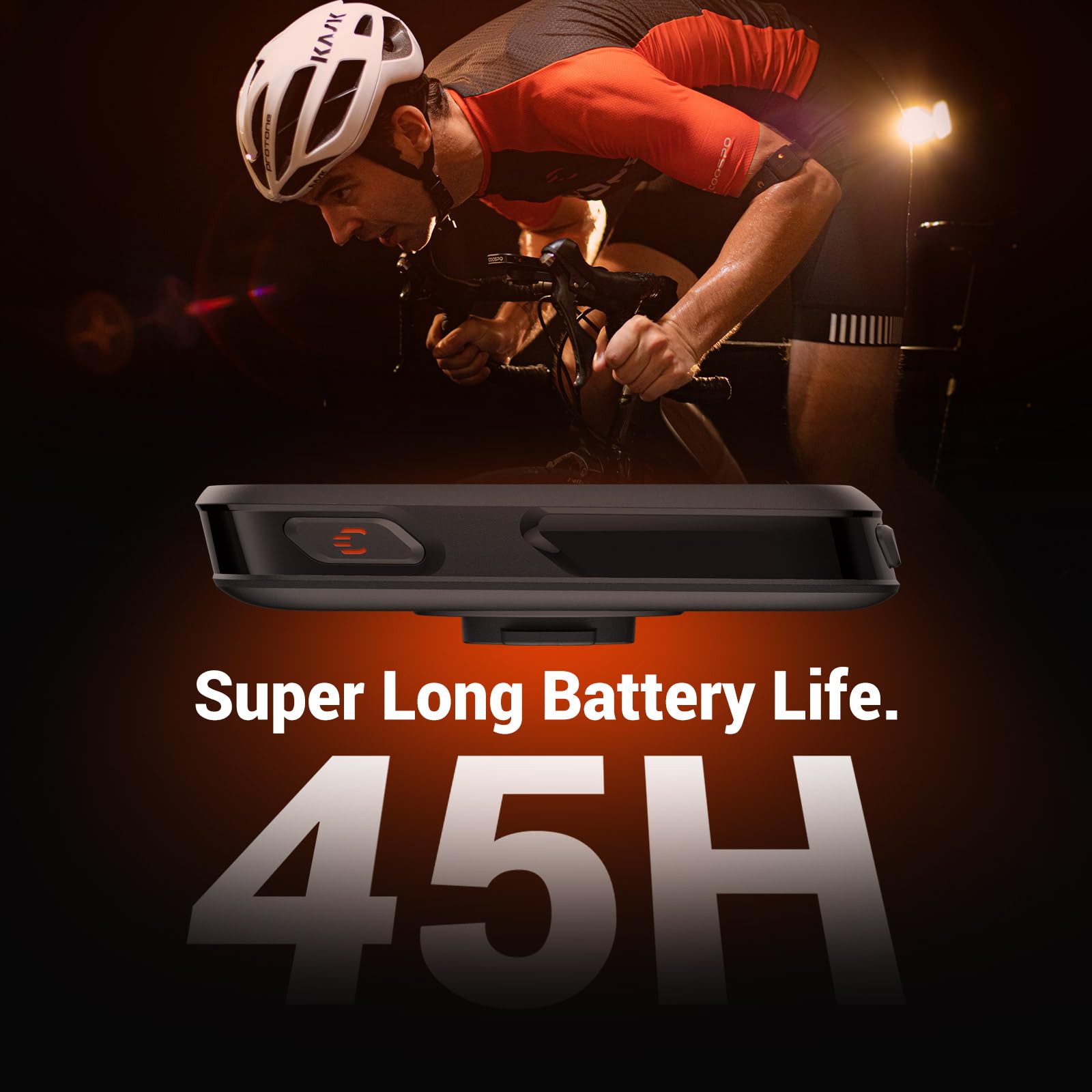 COOSPO Wireless GPS Bike Computer CS500 - 2.6 Inch LCD Cycling GPS with Bluetooth 5.0 & ANT+ | Route Navigation, Speed Tracking & Bike Radar Support | 45H Battery Life & Auto-Backlight for Road, Mountain & Commuter Biking