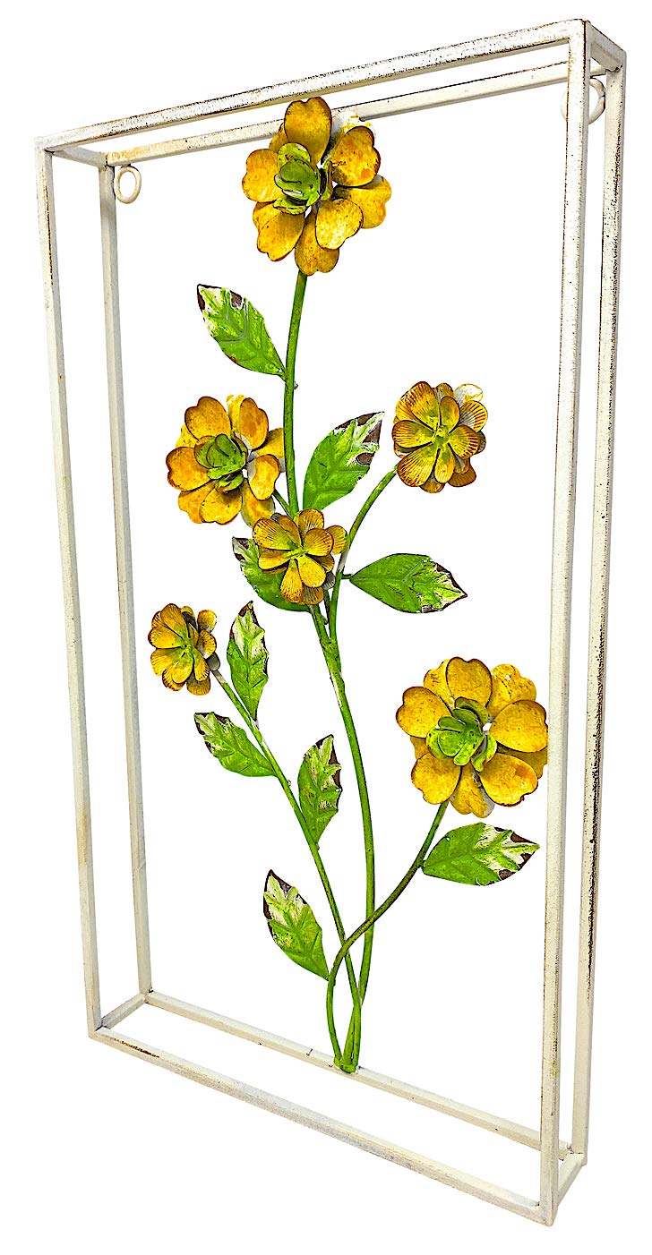 RAZ Imports Home Sweet Home 16-Inch Floral Wall Decor Set of 2 - Perfect for Living Room, Bedroom & Home Office Decoration