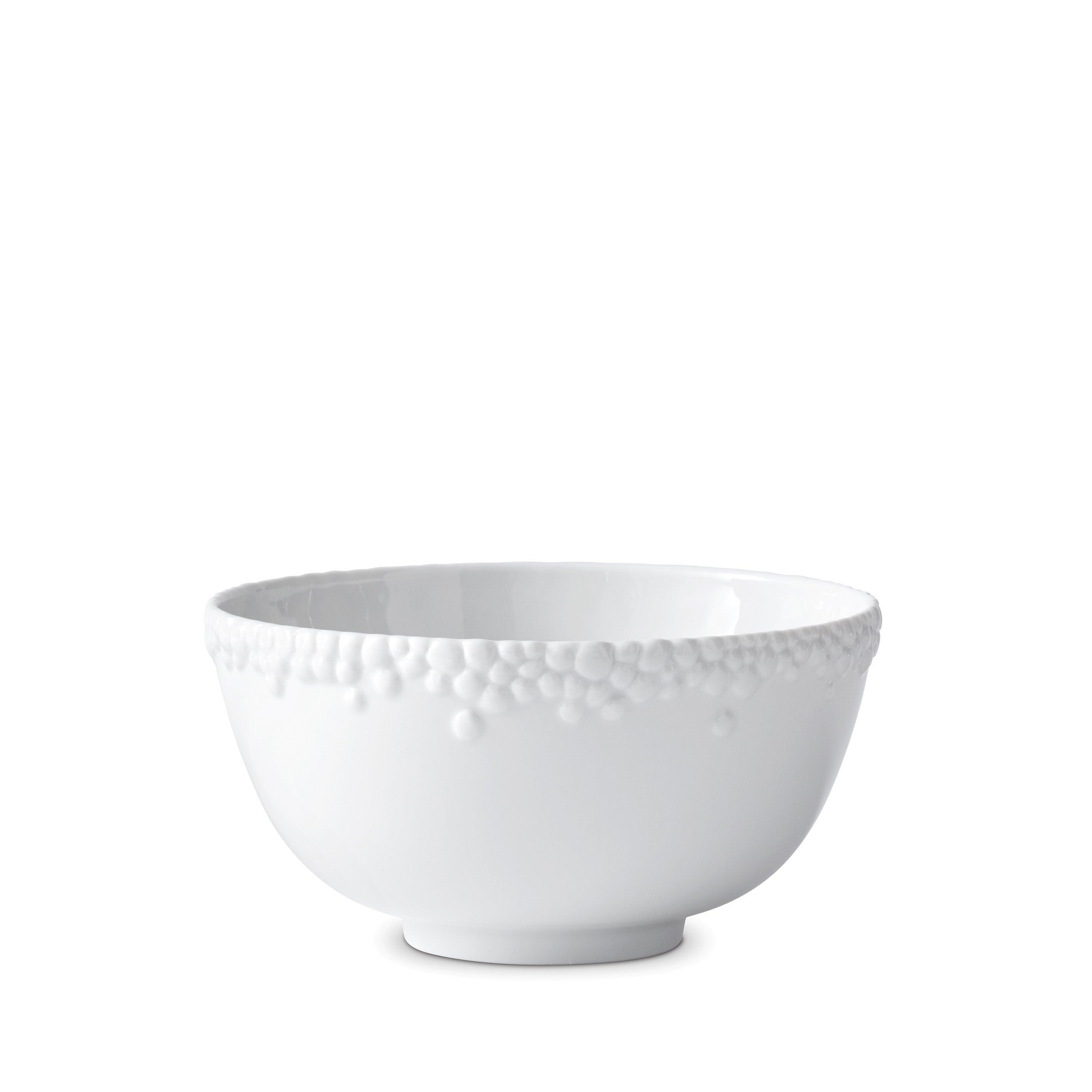 Premium White Haas Mojave Ceramic Cereal Bowl - Durable & Stylish Breakfast Bowl for Cereal, Soup, Salad - Perfect for Home, Office, or Restaurant Use