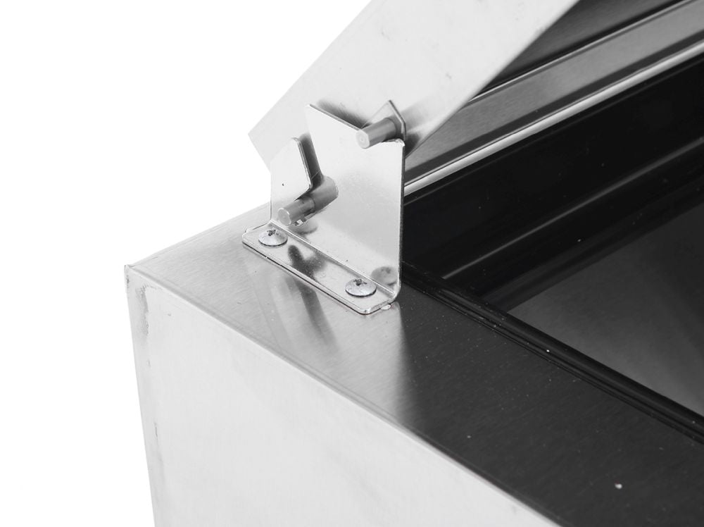 Atosa MPF8201 Commercial Single Door Pizza Prep Table Refrigerator - Stainless Steel Work Surface with Under Counter Storage for Restaurants, Pizzerias, and Catering Businesses