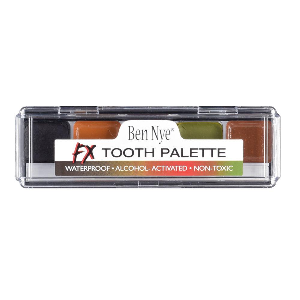 Ben Nye Alcohol Activated Tooth FX Palette (AAP 05) - Professional Special Effects Makeup for Halloween, Cosplay & Film - Create Realistic Fake Teeth & Dental Effects