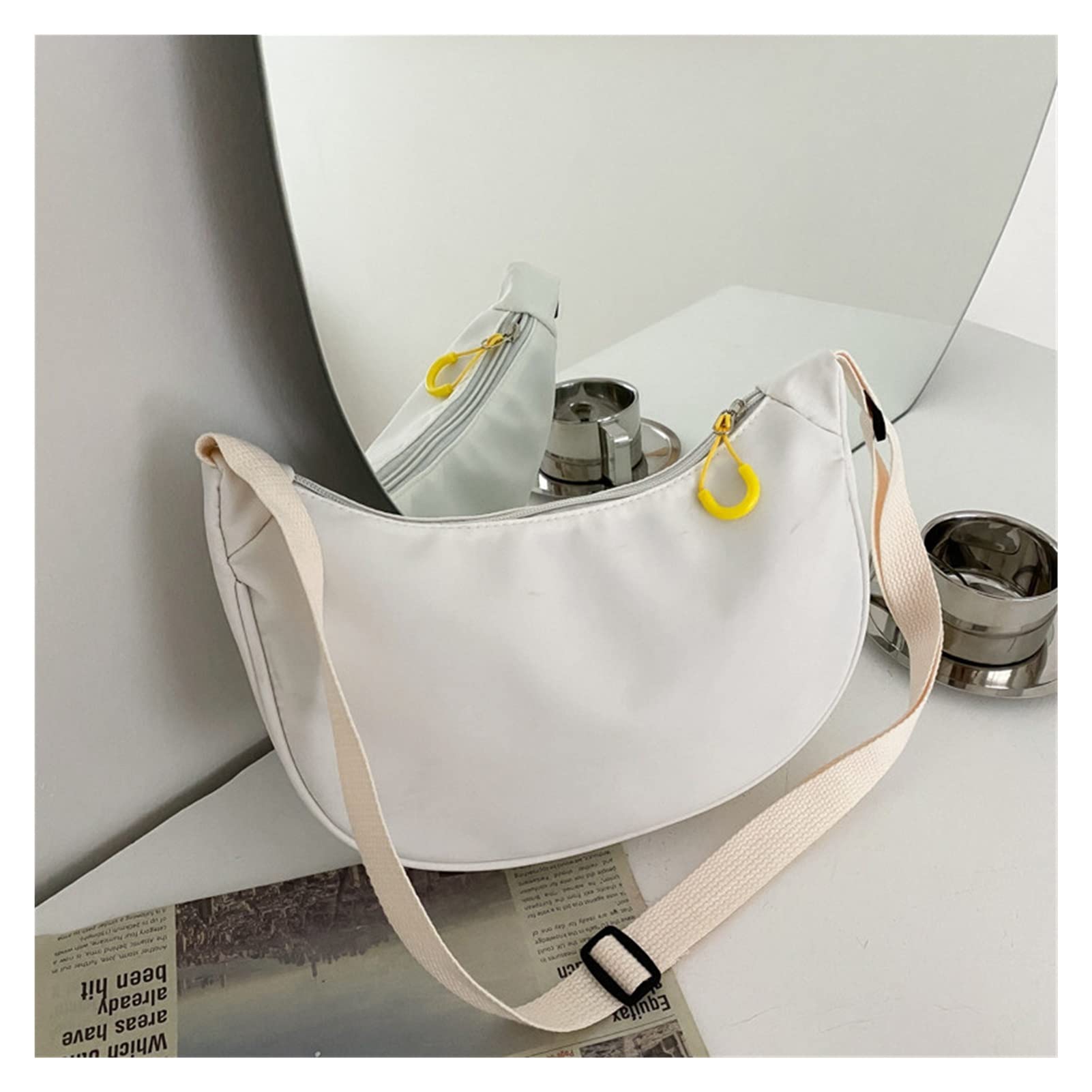 Stylish Korean Nylon Messenger Bag for Women - Crossbody Shoulder Bag, Lightweight & Durable (Color B, One Size) - Perfect for Work, Travel & Daily Use