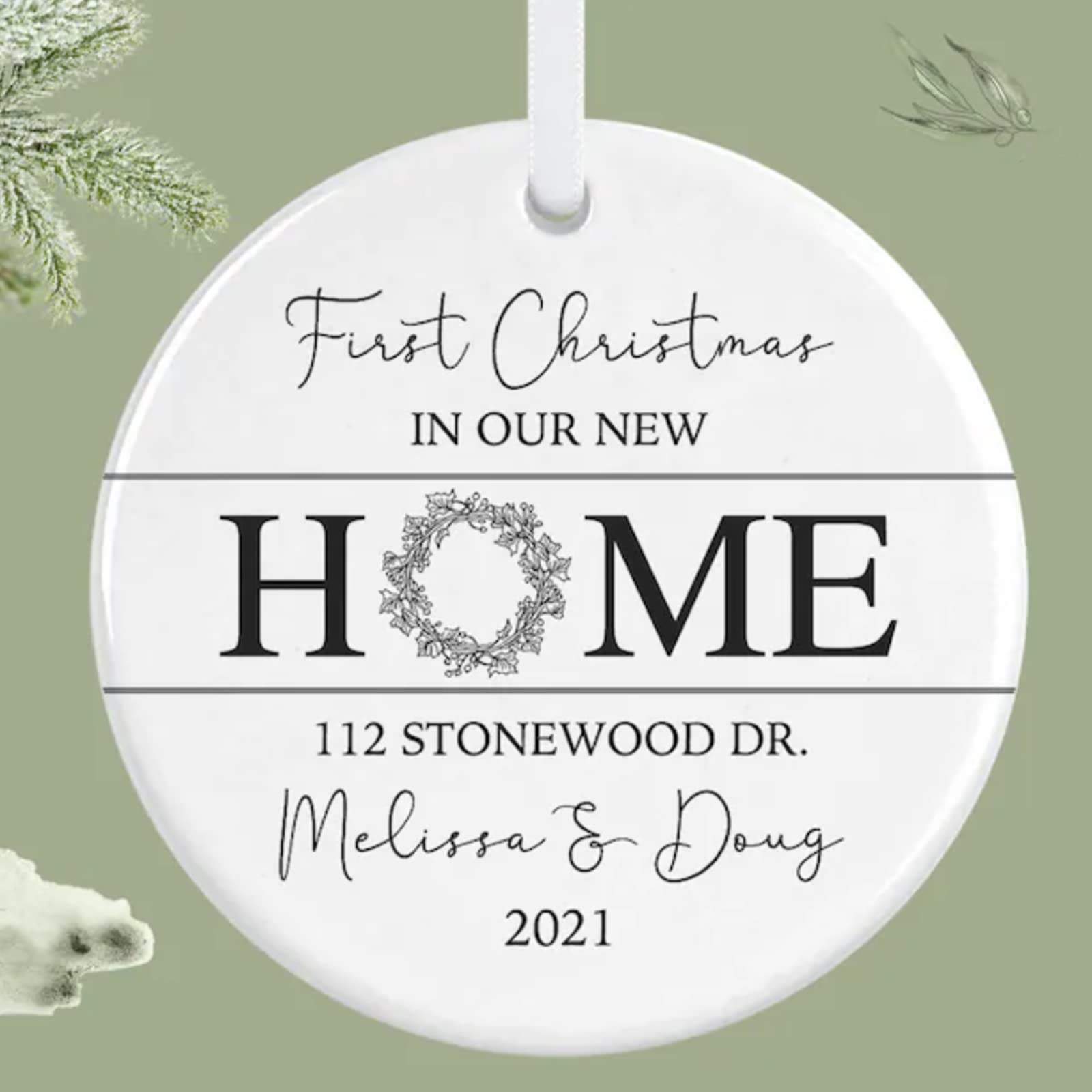 Personalized Home Ornament - Custom Housewarming Gift for New Homeowners - Perfect for Housewarming Parties, New Home Decor & Thoughtful Homeowner Gifts