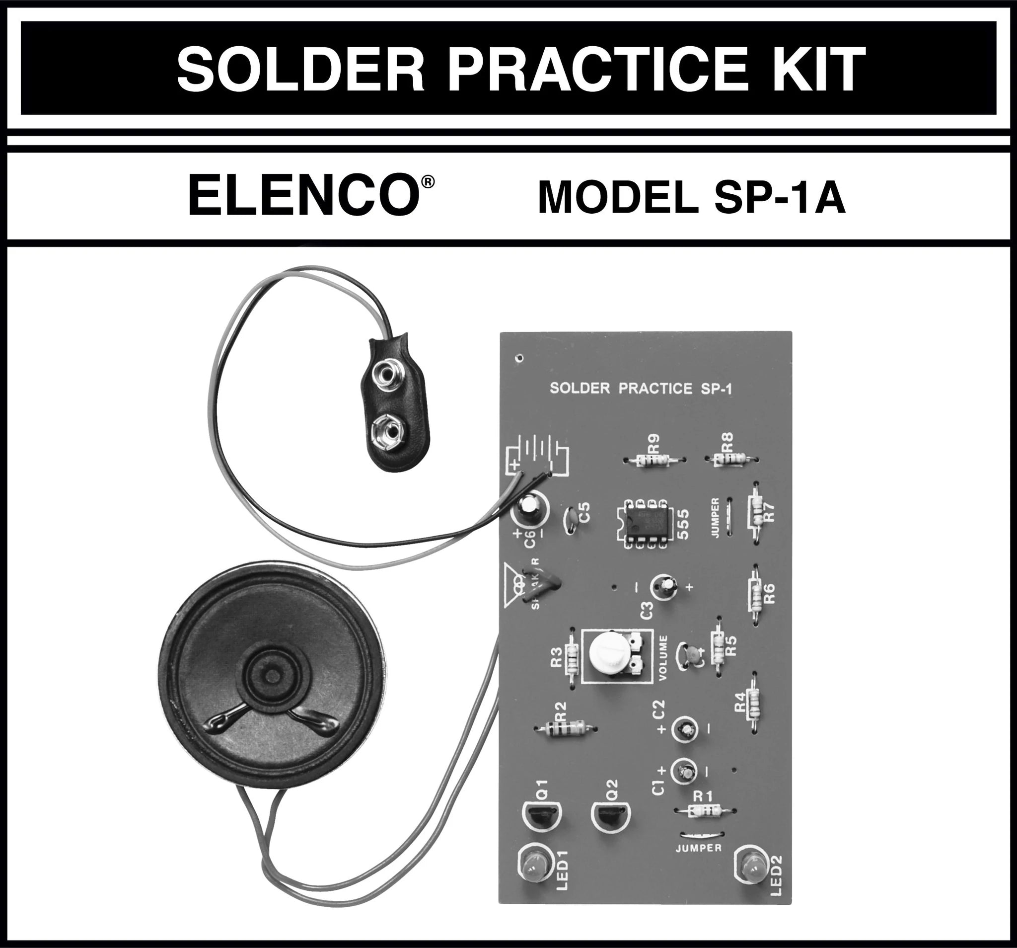 Elenco Practical Soldering Project Kit for Electronics Beginners - Learn to Solder with DIY Circuit Board Projects - Perfect for STEM Education, Home Workshops & School Science Labs