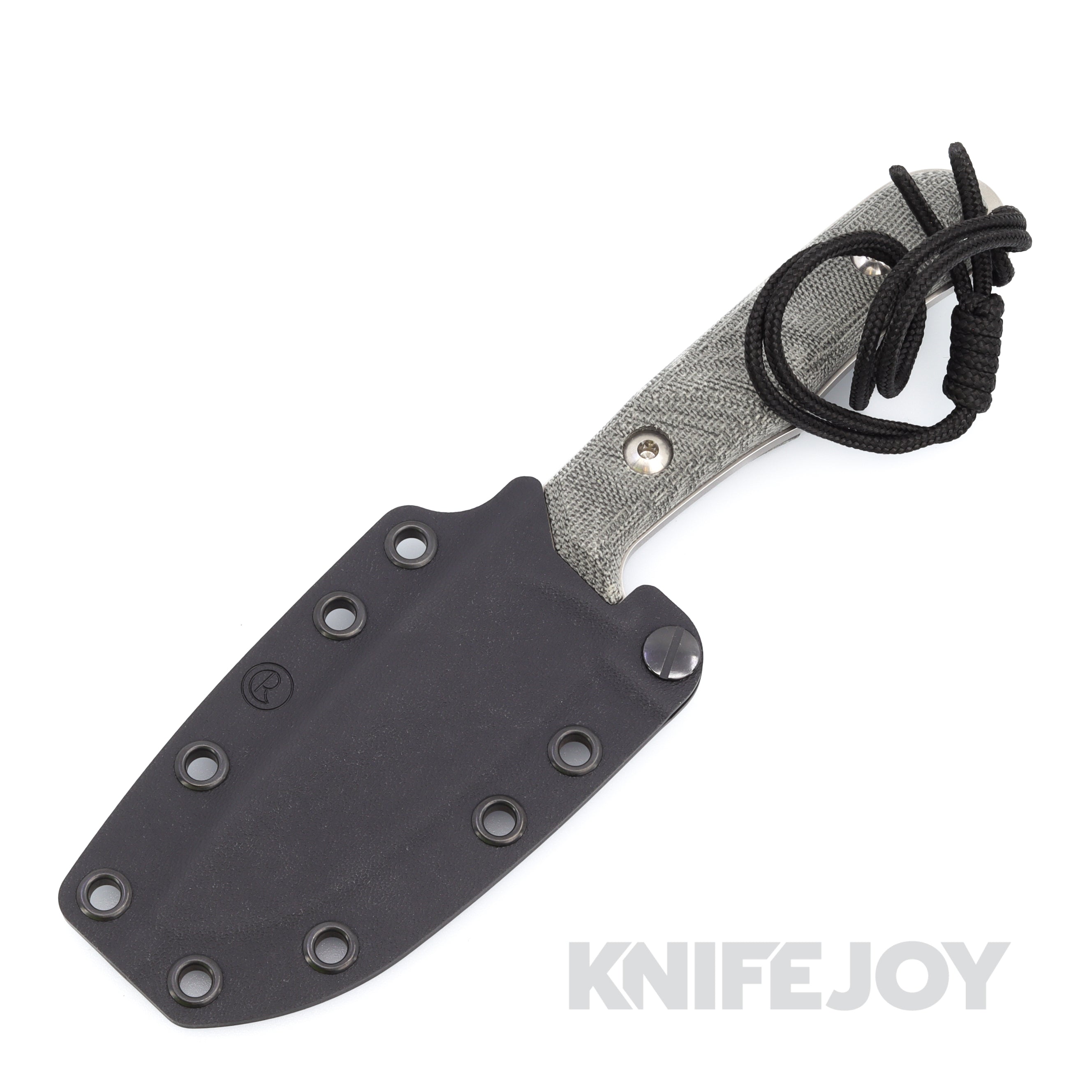 Chris Reeve Knives Backpacker Fixed Blade Knife - MagnaCut Steel Drop Point Blade with Black Canvas Micarta Handles & Kydex Sheath - Perfect for Camping, Hiking, and Outdoor Survival