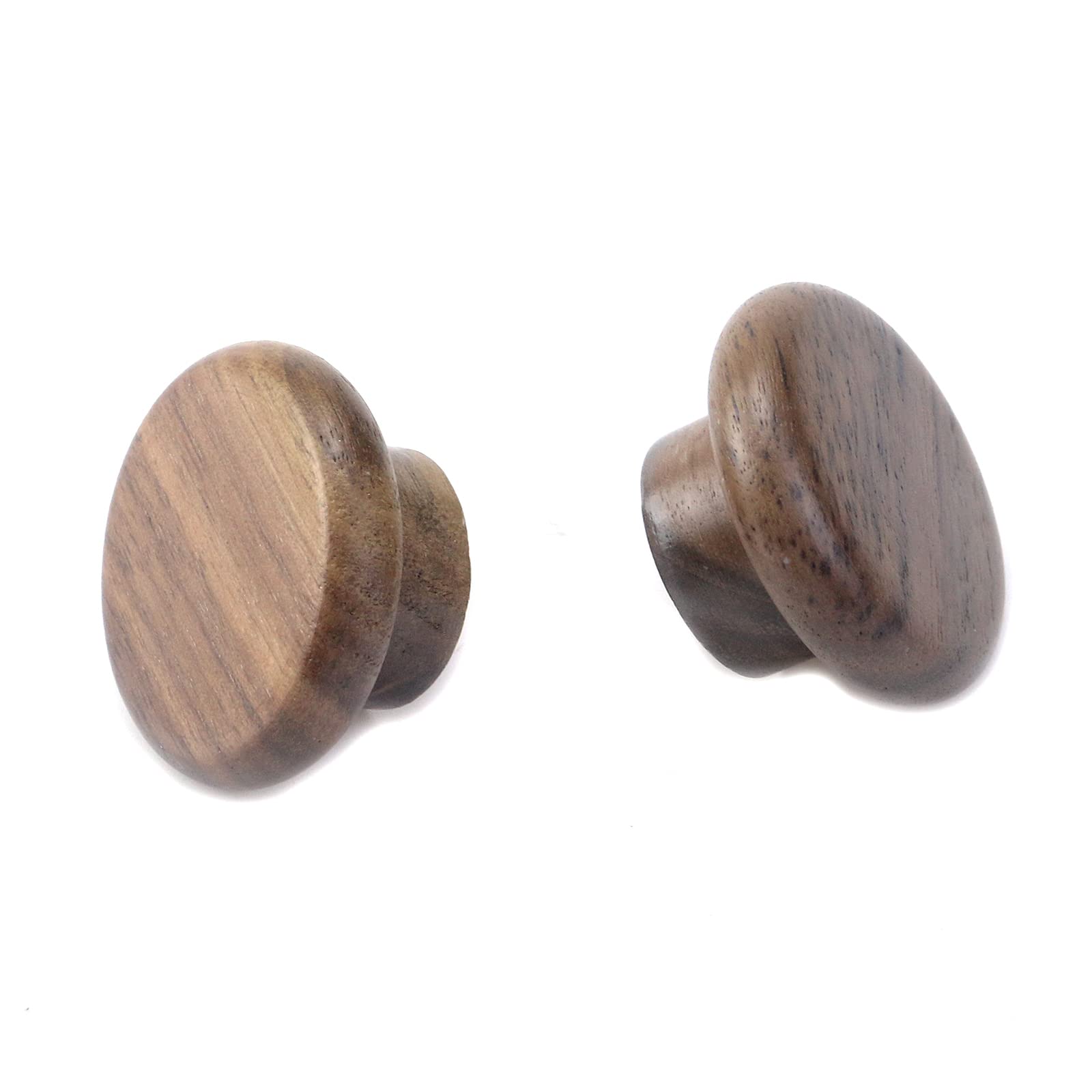 Black Walnut Wood Drawer Knobs - Pack of 10 for Kitchen Cabinets & Dressers