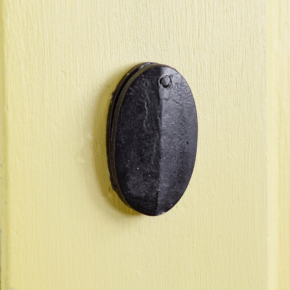 Black Beeswax Oval Door Escutcheon - Rustproof Exterior Hardware for Home & Office Doors | Perfect for Entryways, Bedrooms, and Cabinets