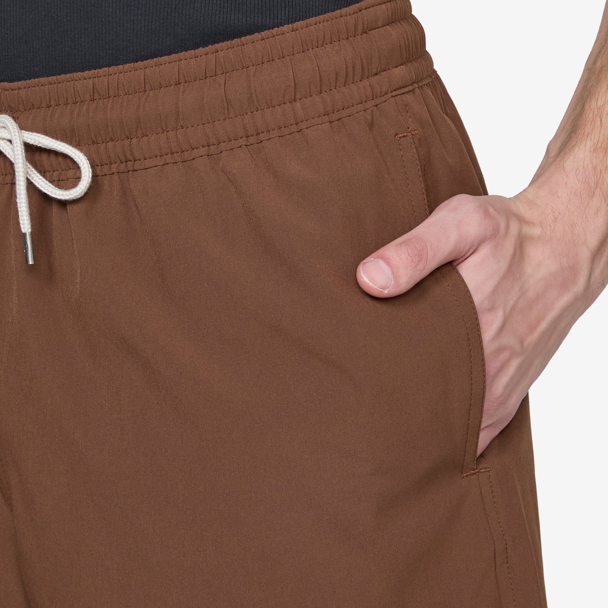 5.75 Inch Classic Swim Trunks for Men - Quick Dry, Comfortable Chestnut Brown Swim Shorts - Perfect for Beach, Pool, and Vacation Travel