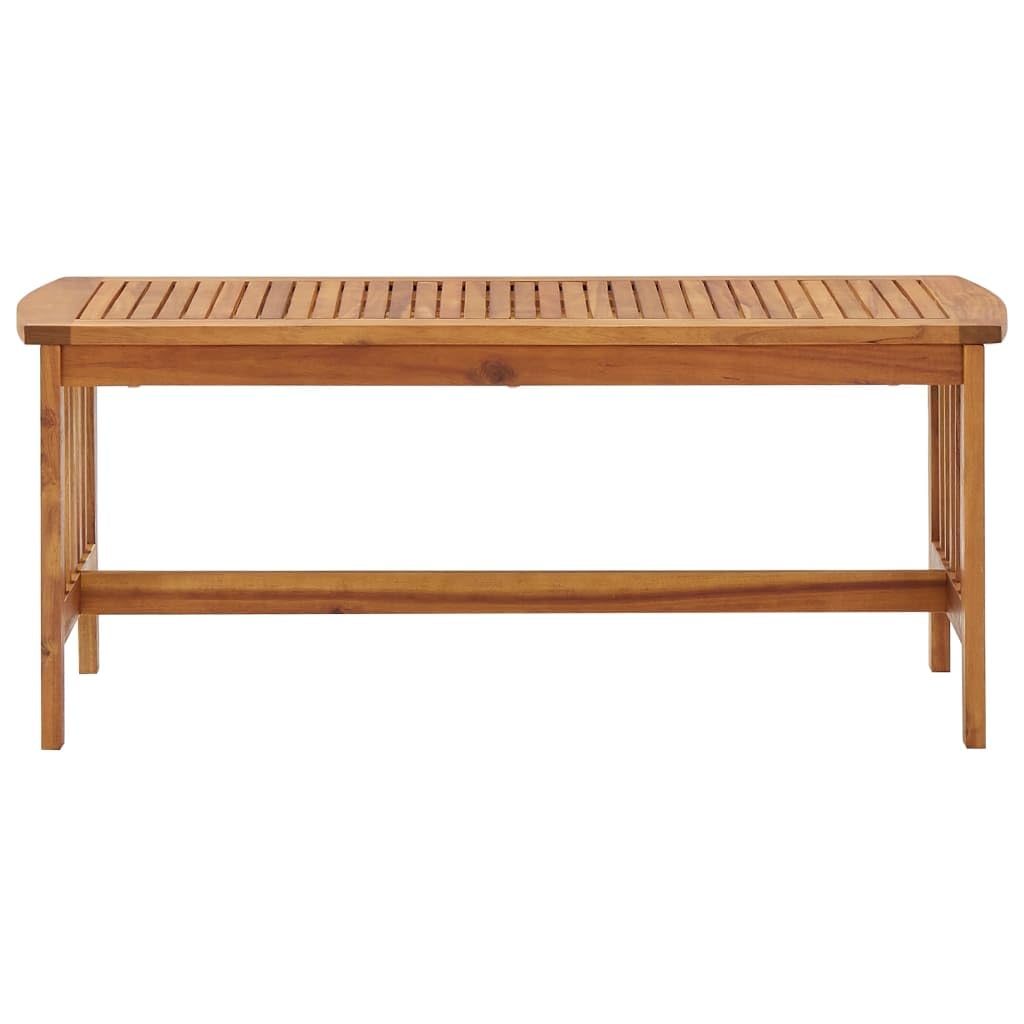 Solid Acacia Wood Rectangular Coffee Table - Oil Finished Farmhouse Style with Slatted Tabletop & Unique Grain Pattern | Rustic Living Room Centerpiece for Home Decor, Lounge & Entertainment Areas