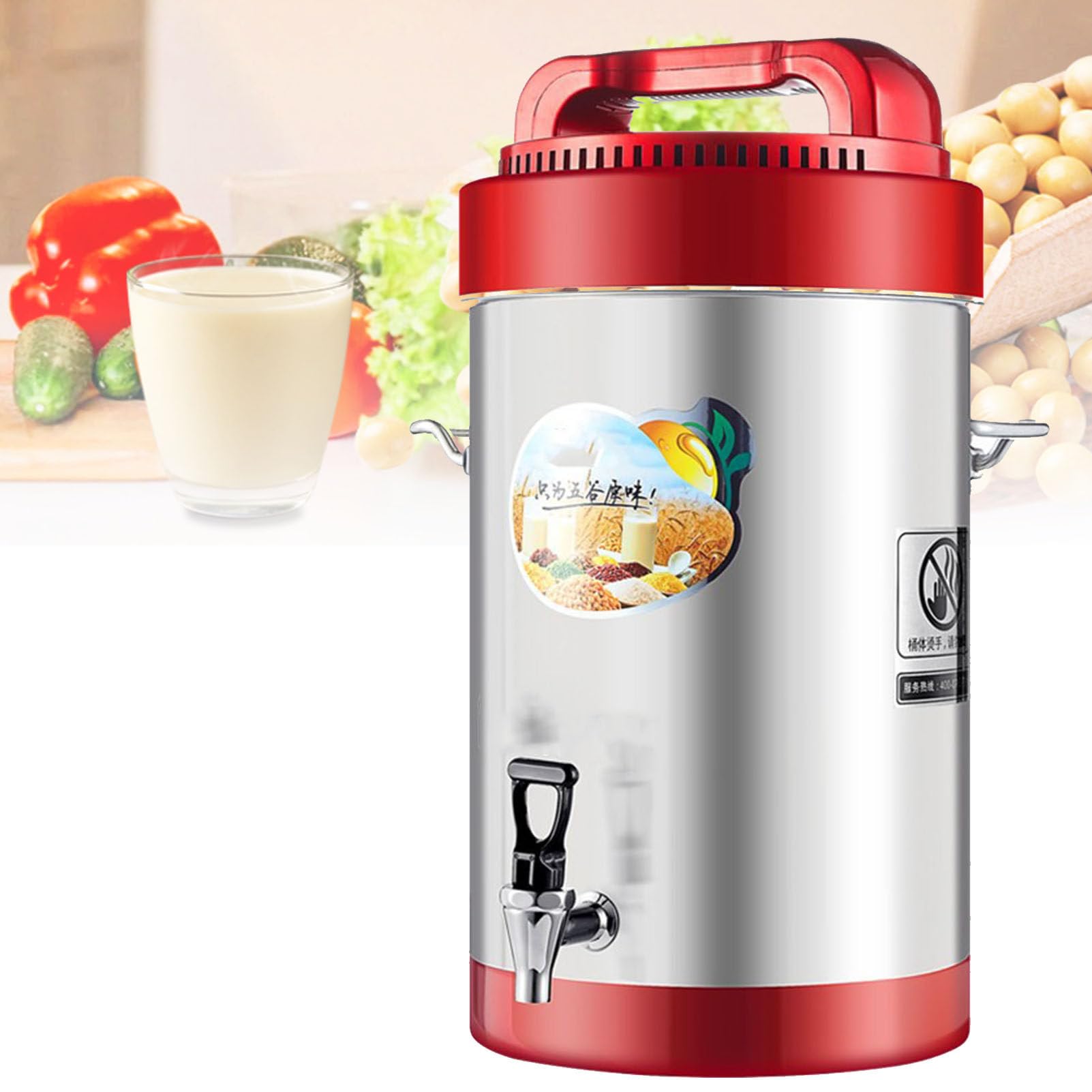**15L Automatic Soy Milk Maker Machine with LED Display - Nut, Oat & Soup Maker for Homemade Plant-Based Drinks & Healthy Cooking**