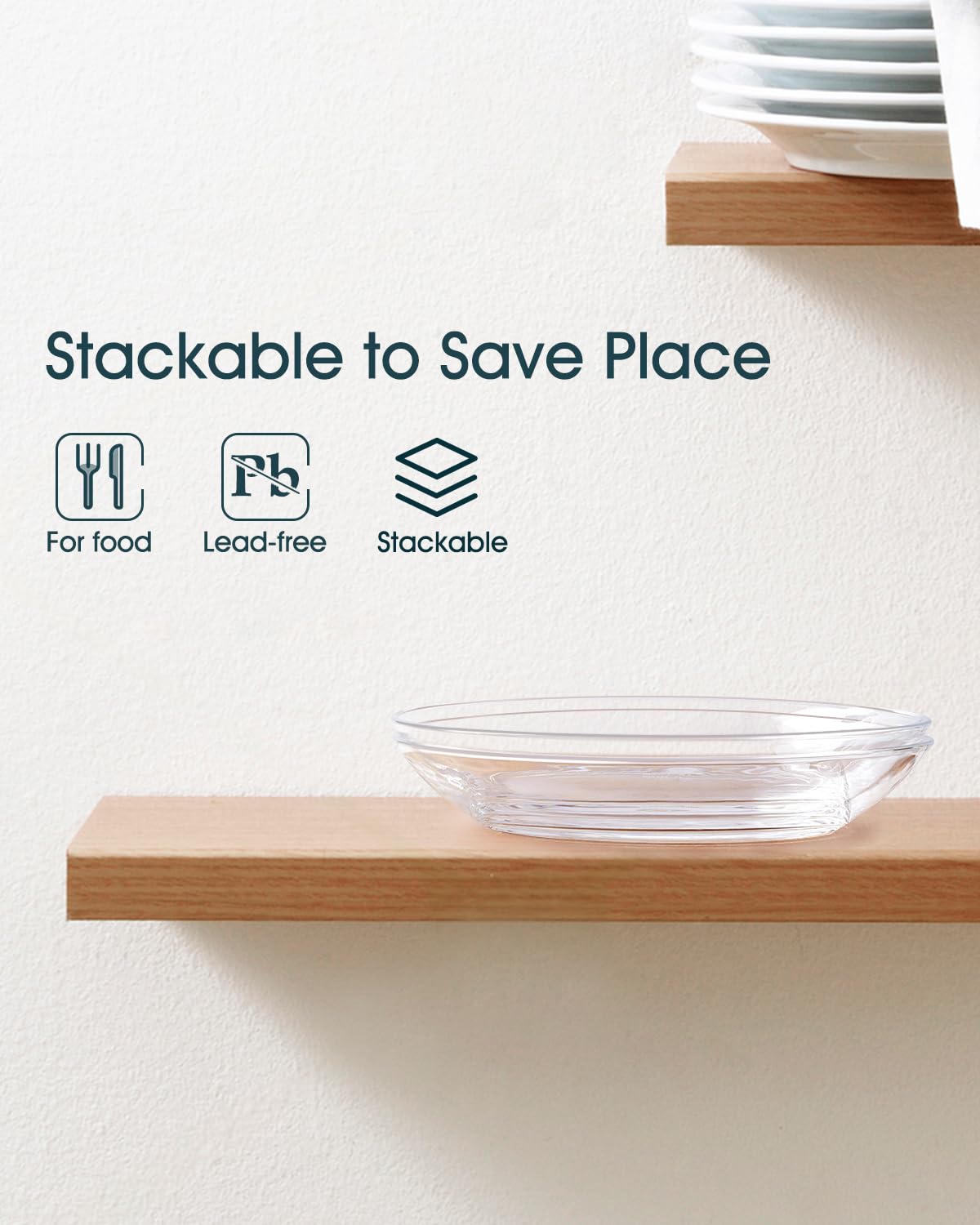 NUTRIUPS 2-Pack Small Tempered Glass Serving Plates - 7.7 x 5.5 Inch Oval Glass Appetizer Plates, Mini Salad Plates Set for Desserts, Side Dishes & Party Snacks - Perfect for Dinner Parties, Tea Time & Home Entertaining