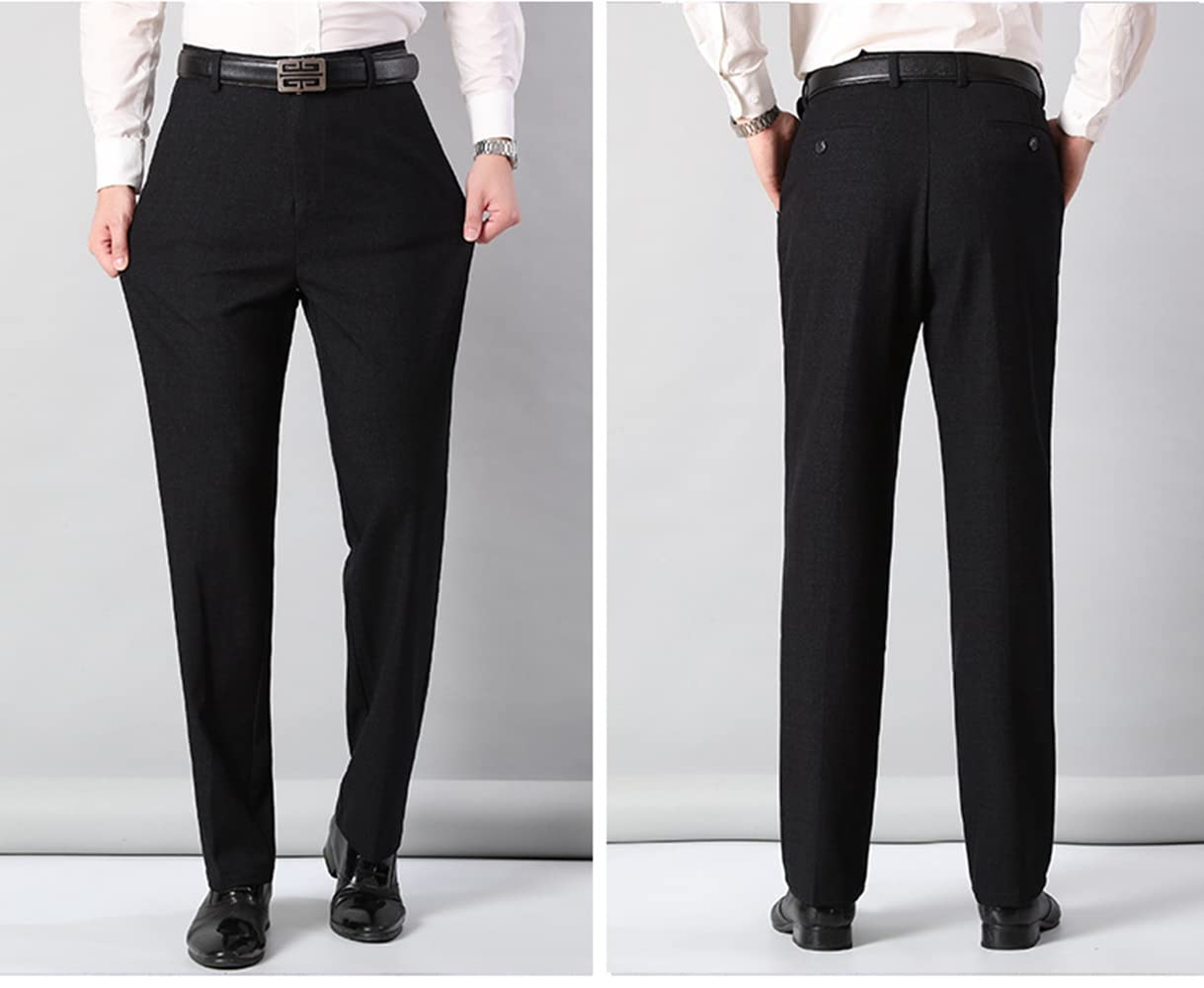 Classic Fit Men's Dress Pants for Fall - Business Suit Straight-Leg Trousers | Perfect for Office Wear, Formal Events & Professional Occasions