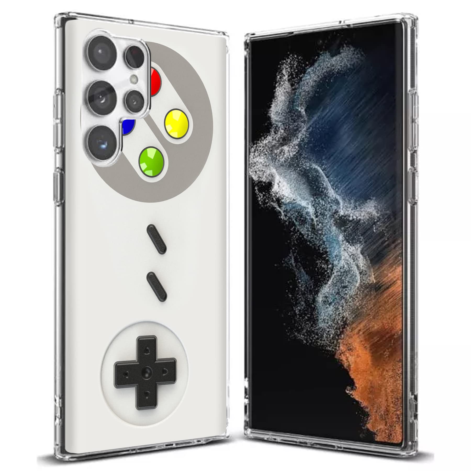 Slim Thin TPU Gel Case for Samsung Galaxy S22 Ultra 5G - Lightweight Flexible Soft Anti-Scratch Cover with Gameboy Print | Made in USA | Perfect for Gaming, Daily Protection & Style