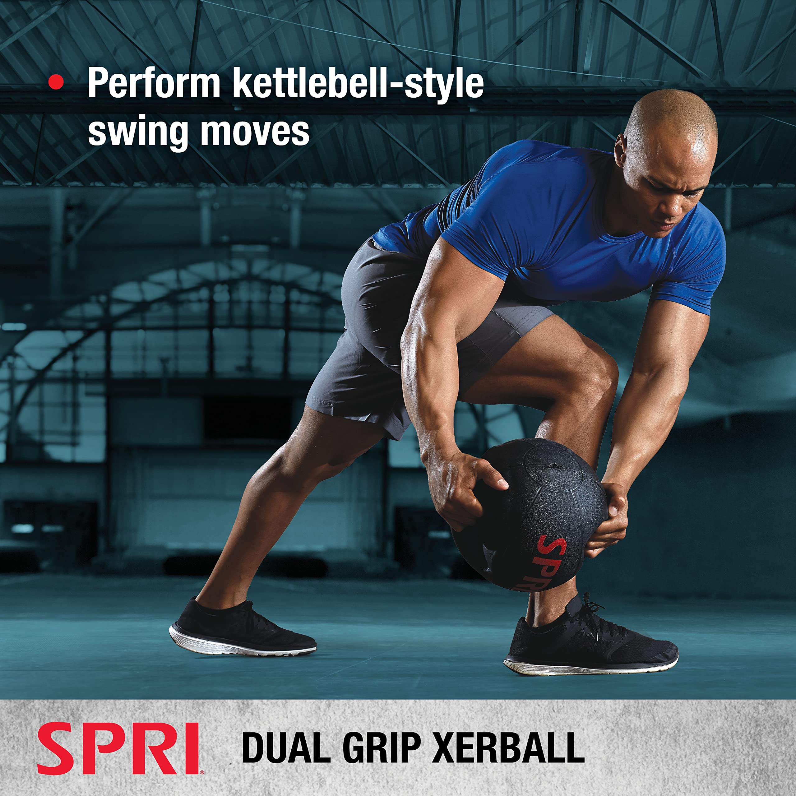 SPRI Weighted Medicine Ball with Handles for Strength Training - Perfect for CrossFit, Home Workouts & Gym Exercises