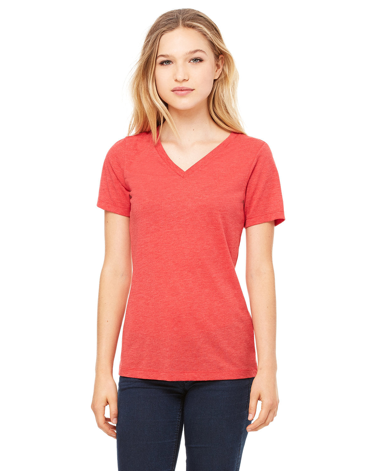 Bella + Canvas 6405 Women's Relaxed Fit Jersey V-Neck T-Shirt - Soft Cotton Tee for Casual Wear, Lounge & Everyday Comfort