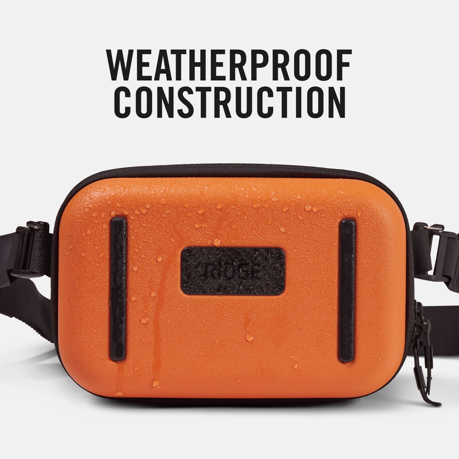 Basecamp Orange Hardshell Sling Backpack - Waterproof & Durable Outdoor Hiking Bag for Camping, Travel & Daily Use