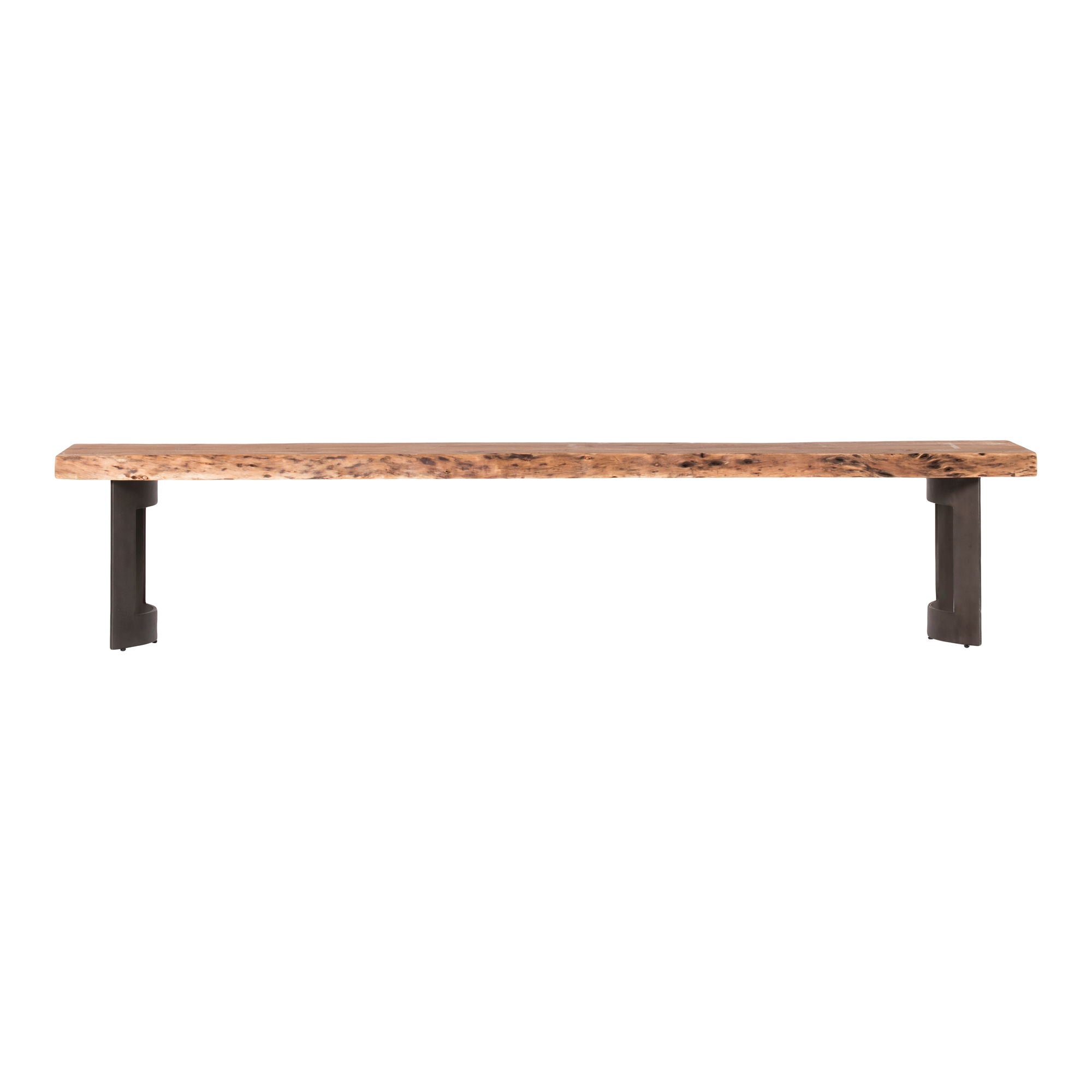 Extra Small Bent Wooden Bench in Brown - Perfect for Entryway, Bedroom, or Outdoor Patio Decor