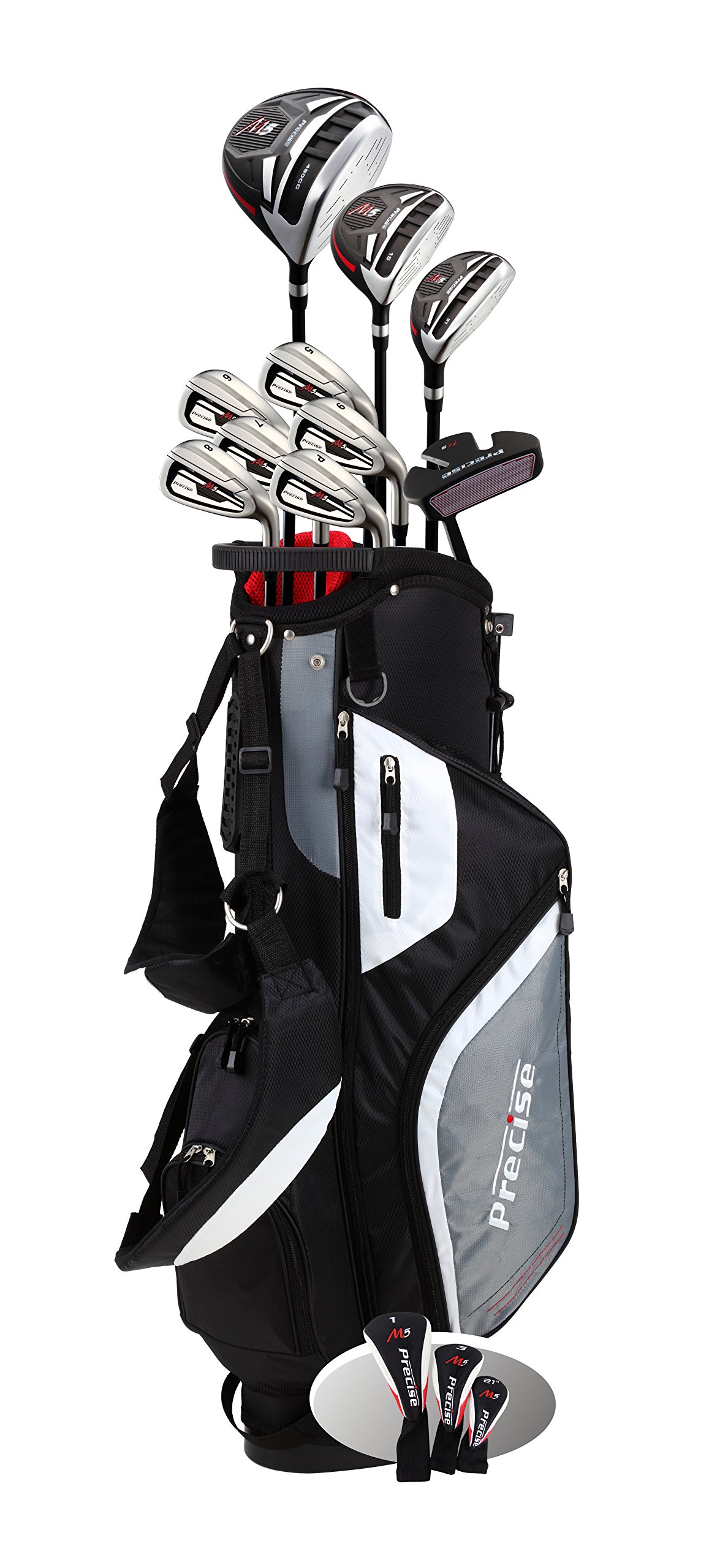 14-Piece Men's All Graphite Complete Golf Club Set with Titanium Driver, Fairway Wood, Hybrid, Stainless Steel 5-PW Irons & Putter | Right/Left Hand Options | Includes Stand Bag | Perfect for Beginners & Intermediate Golfers | Ideal for Driving Range & Course Play