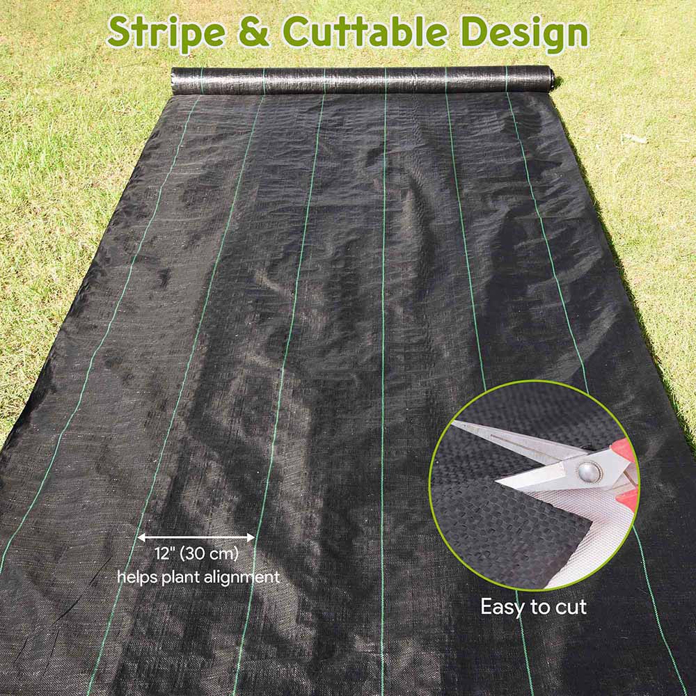 Premium 3ft x 250ft Weed Block Landscape Fabric - Heavy Duty 5.6oz Woven Polypropylene Ground Cover for Gardens, Lawns & Landscaping - Durable Weed Control Barrier for Flower Beds, Vegetable Gardens & Pathways