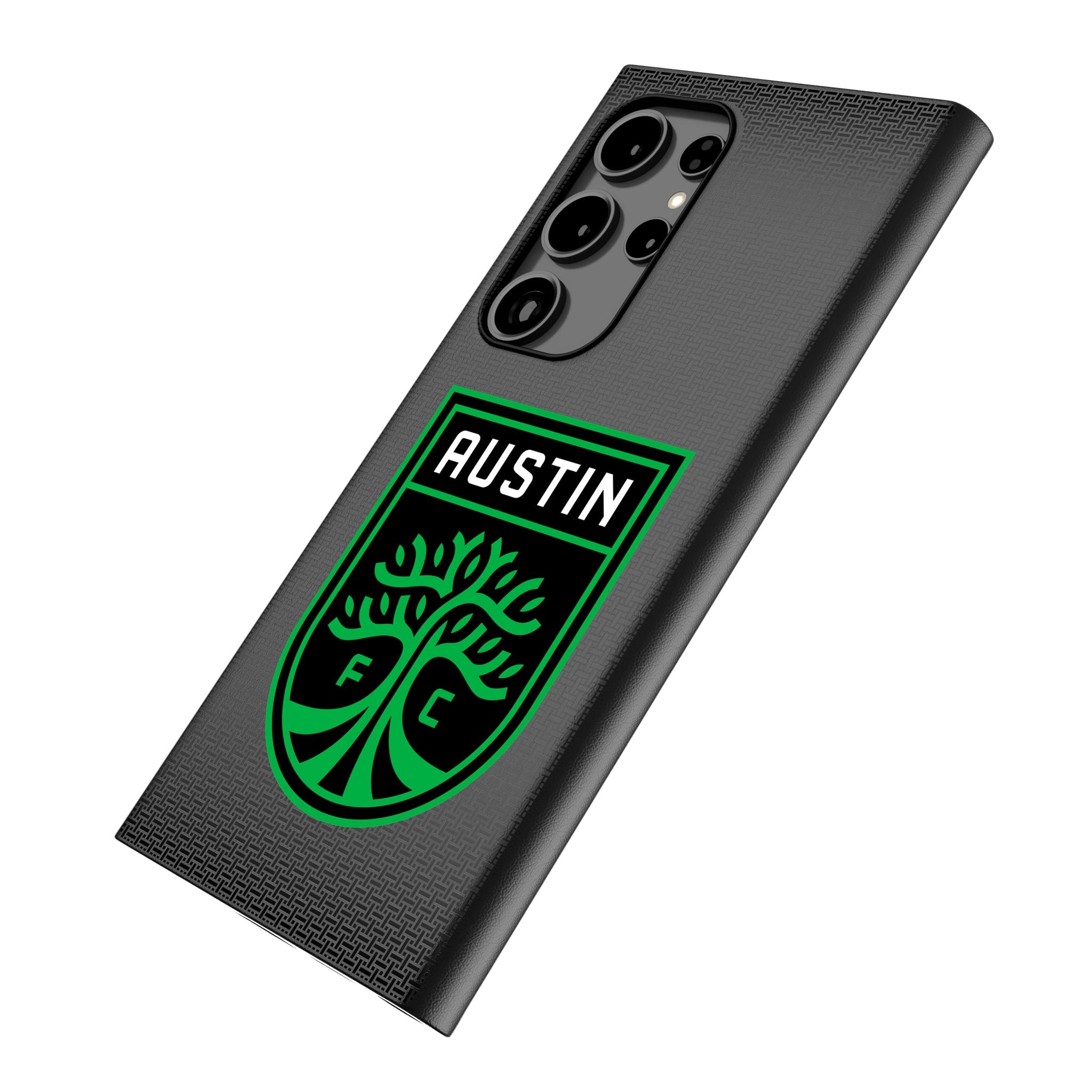 Austin FC Linen MagSafe Compatible Phone Case for Samsung Galaxy S23/S22/S21 - Durable Protective Cover with Magnetic Alignment for Wireless Charging - Perfect for Soccer Fans & Everyday Use