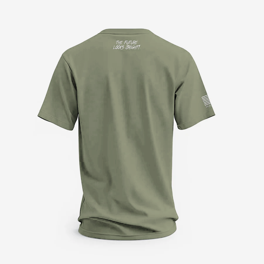 Angry Patriot Army Green Short Sleeve T-Shirt for Men - Military Inspired Casual Tee for Patriotic Events, Outdoor Activities & Everyday Wear