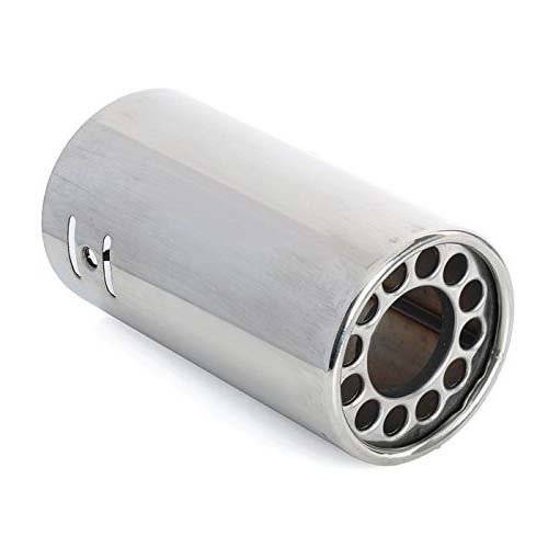 GOLSM Chrome Single Round Pipe Exhaust Silencer for Tata Safari Dicor 3.0 - Stylish Car Accessory for Enhanced Performance & Sound | Perfect for Off-Roading & Custom Car Upgrades