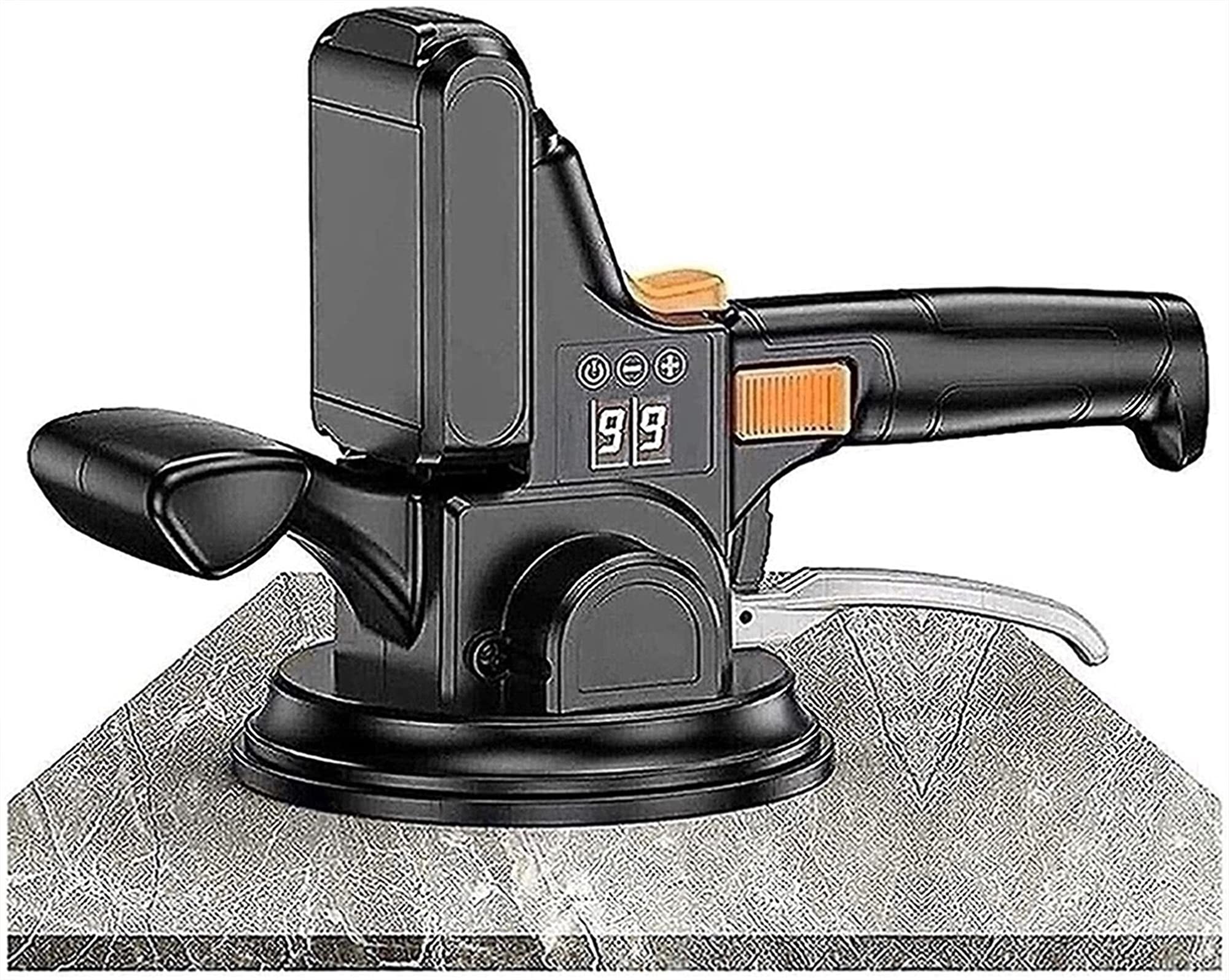 BJH Tile Laying Machine with Vacuum Lifter - Professional Vacuum Suction Cup for Ceramic Tiles, Stoneware, Granite, Marble & Glass - Vibrating Function for Perfect Installation - Ideal for Home Renovation and Construction Projects