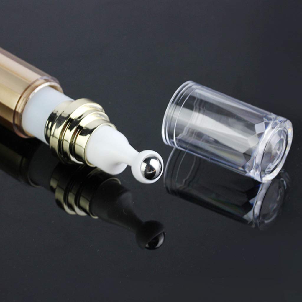 20ml Acrylic Refillable Eye Cream Roller Bottle with Stainless Steel Ball - Essential Oil Serum Lotion Cosmetic Storage Container - Perfect for Skincare, Aromatherapy & Travel Use