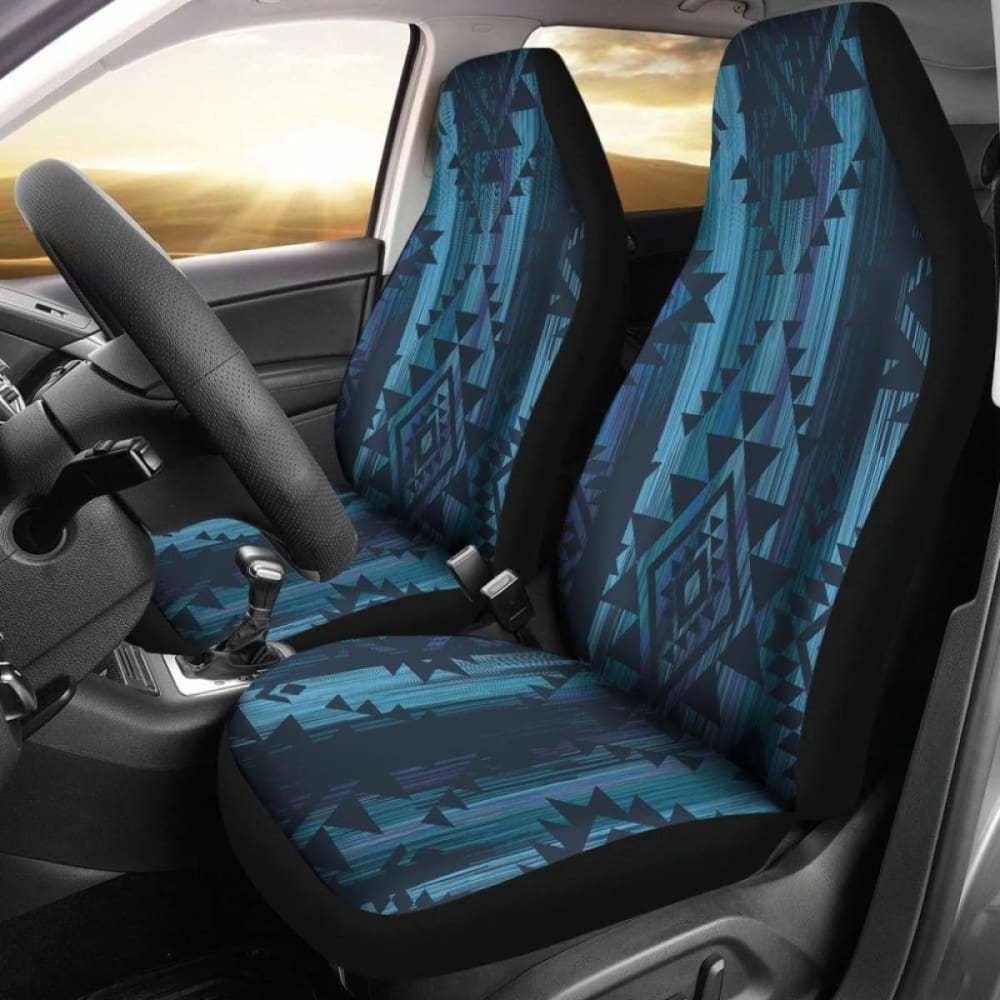 Stylish Blue Boho Aztec Print Car Seat Covers - Premium Quality Universal Fit for Cars, SUVs & Trucks - Perfect for Road Trips, Daily Commutes & Interior Protection