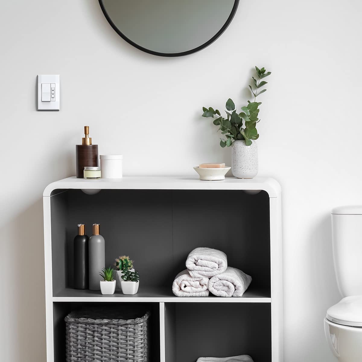 Deako Lighting Simple Timer Switch - Single Pole, Neutral Wire Required, White - Perfect for Bedrooms, Bathrooms & Home Automation