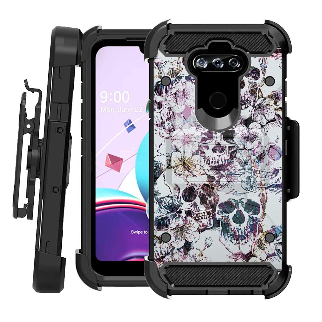 Moriko Rugged Case for LG K8X - Heavy Duty Protection with Kickstand & Holster - Perfect for US Cellular Users