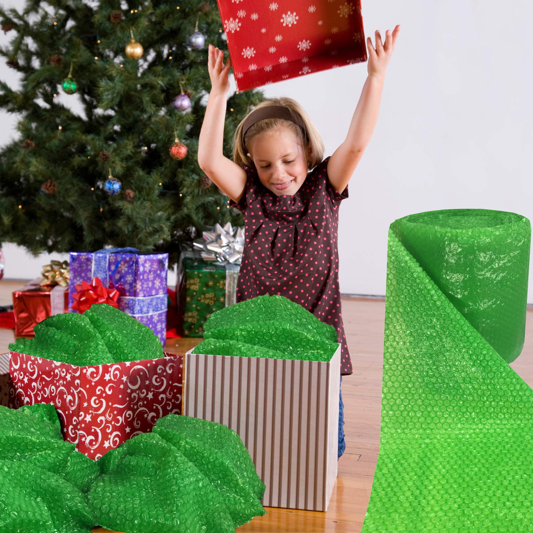 uBoxes Small Bubble Green Wrap - 12