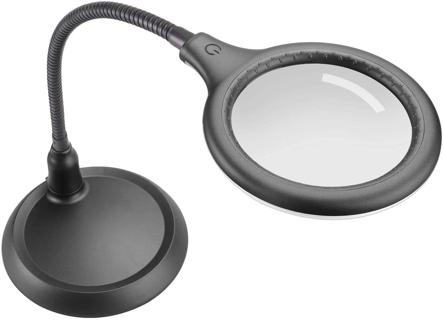Nomiou 5X Magnifying Glass Lamp with LED Light & Flexible Gooseneck - USB Powered Desk Magnifier for Reading, Crafts, Jewelry Making, Watch Repair & Detailed Work - Perfect for Hobbyists, Seniors & Workbench Use
