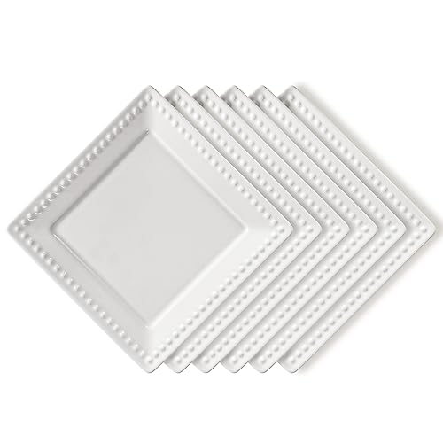 6 inch-White- Dot-6pcs