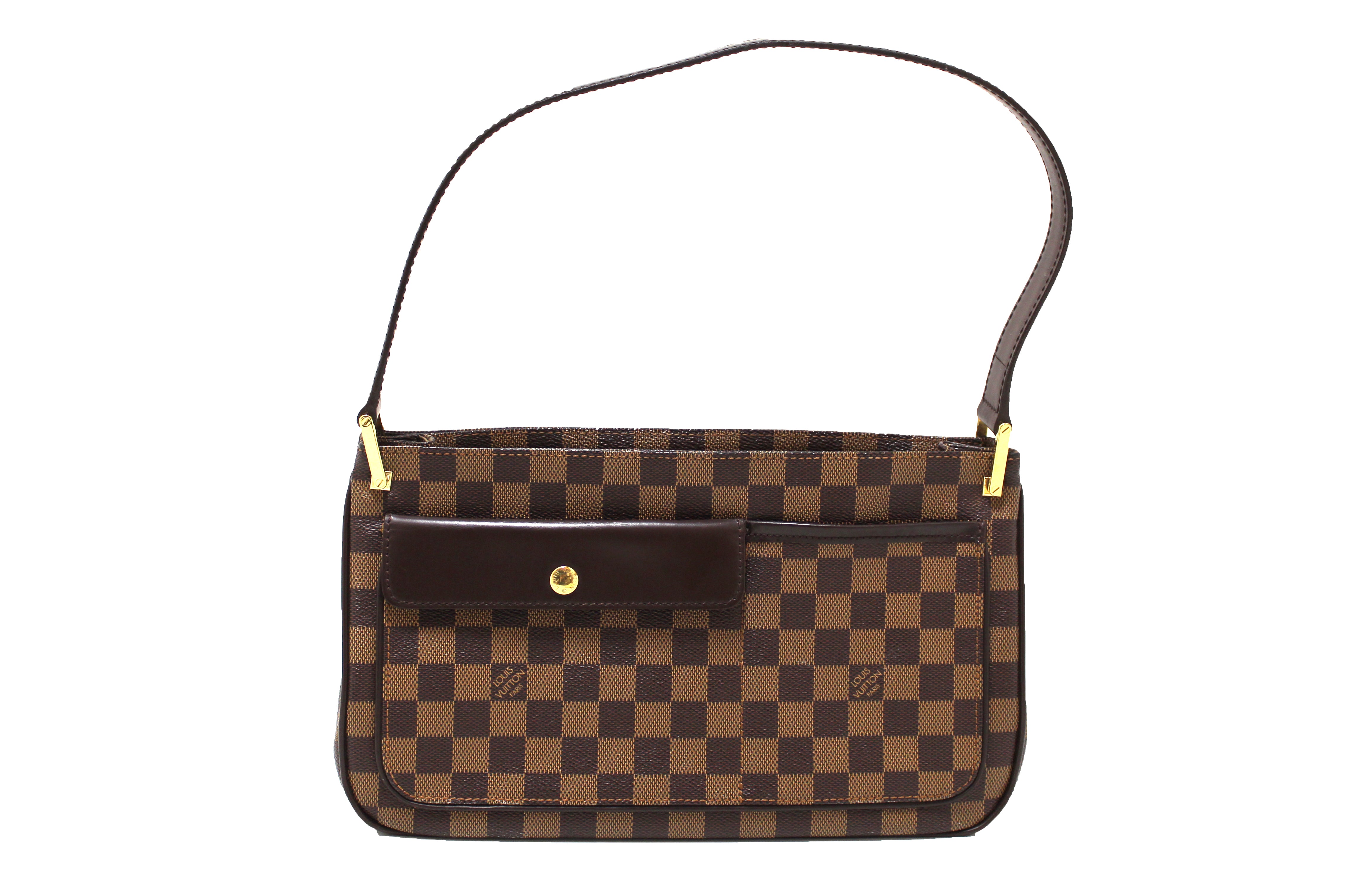 Authentic Louis Vuitton Damier Ebene Aubagne Shoulder Bag for Women | Luxury Designer Crossbody Purse | Perfect for Work, Travel & Evening Events